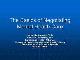 The Basics of Negotiating Mental Health Care