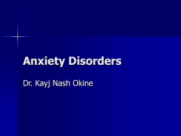 Anxiety Disorders - People Server at UNCW