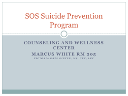 SOS Suicide Prevention Program