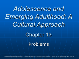 Adolescence and Emerging Adulthood: A Cultural