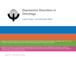Depressive Disorders in Oncology