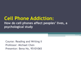 Cell Phone Addiction: How do cell phones affect U.S. university