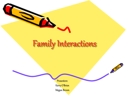 Family Interactions - SUNY Cortland