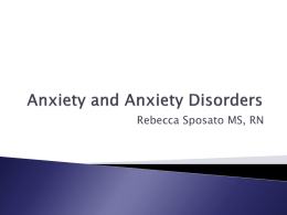 Anxiety and Anxiety Disorders