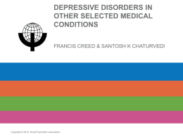 depressive disorders in other selected medical conditions