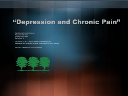 Chronic Pain and Depression PowerPoint