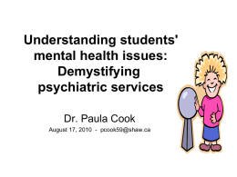 Understanding students` mental health issues
