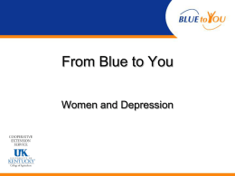 Depression and Women - UK College of Agriculture