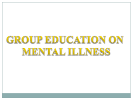 Group education on mental illness