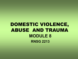 domestic violence, abuse and trauma