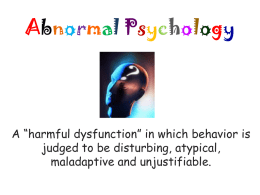 Abnormal Psychology - North Cobb High School Class Websites