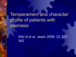 Temperament and character profile of patients with psoriasis