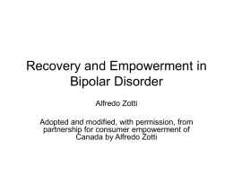 My name is Alfredo Zotti and I suffer with Bipolar II