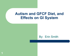 Autism and GFCF Diet, and Effects on