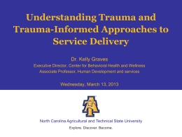 Trauma-informed approaches - Partners Ending Homelessness
