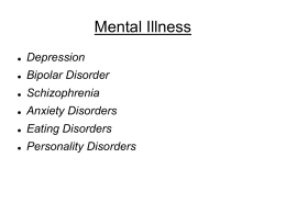 Mental Illness notes - HRSBSTAFF Home Page