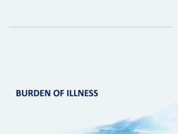 burden of illness - Know Pain Educational Program