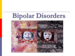 Bipolar Disorders Diagnostic Terminology
