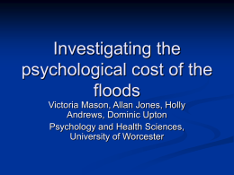 The psychological cost of the floods