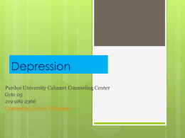 Depresssion PWP - Purdue University Northwest