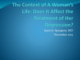 The Context of a Womans Life Meadows Conference