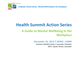 Mental Well-being in the Workplace 12/16/14 presentation