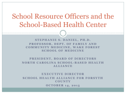 School-Based and School-Linked Health Centers