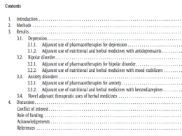 Adjuvant use of nutritional and herbal medicines with mood stabilizers
