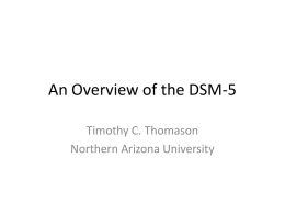 An Overview of the DSM-5