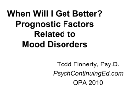 focus on functioning - Todd Finnerty, Psy.D.