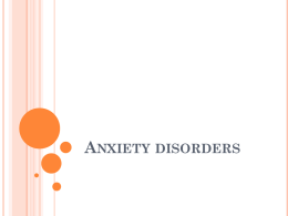 Session 1 Anxiety disordersx
