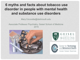 Myths and facts about smoking in people with mental