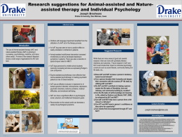 Research Suggestions for Animal-assisted and Nature