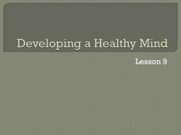 Developing a Healthy Mind