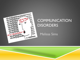 Communication disorders