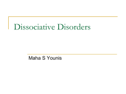 Prevalence of Dissociative Disorders in General Population Samples