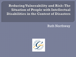 Disability and Disaster - Northumbria University