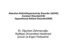 Attention-Deficit/Hyperactivity Disorder (ADHD) Conduct Disorder