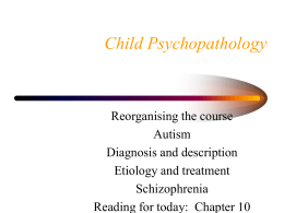 Psychology 4053X1: Advanced Seminar in Child Psychopathology