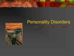 Personality Disorders - lakshya education hub