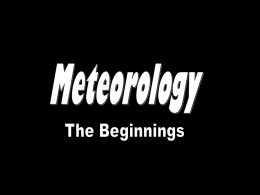 Beginning Meteorology
