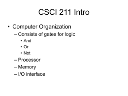 CSCI 211 Intro