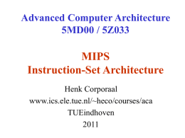 MIPS instruction set