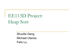 EE113D Project: Heap Sort - University of California, Los
