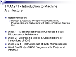 TMA1271 - Introduction to Machine Architecture