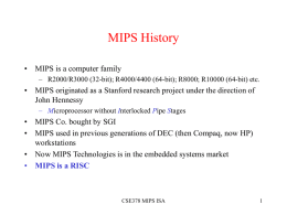 MIPS is a RISC