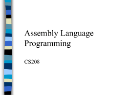 Intro to Assembly Programming