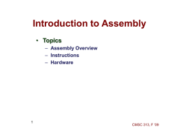 Intro to assembly