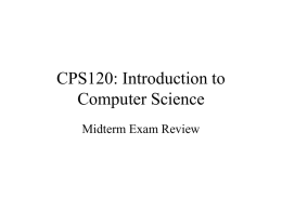 Midterm Exam Review