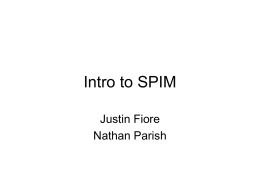 Intro to SPIM - ECE Users Pages